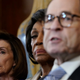 Speaker of the House Nancy Pelosi (D-Calif.) listens as House investigative committee chairs Rep. Maxine Waters (D-Calif.), center, and Rep. Jerry Nadler (D-NY) announce the next steps in the House impeachment inquiry at the U.S. Capitol Dec. 10, 2019, in Washington, D.C.